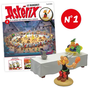 Le N°1 : Le fascicule + La figurine d'Astérix et la Table d'Abraracourcix