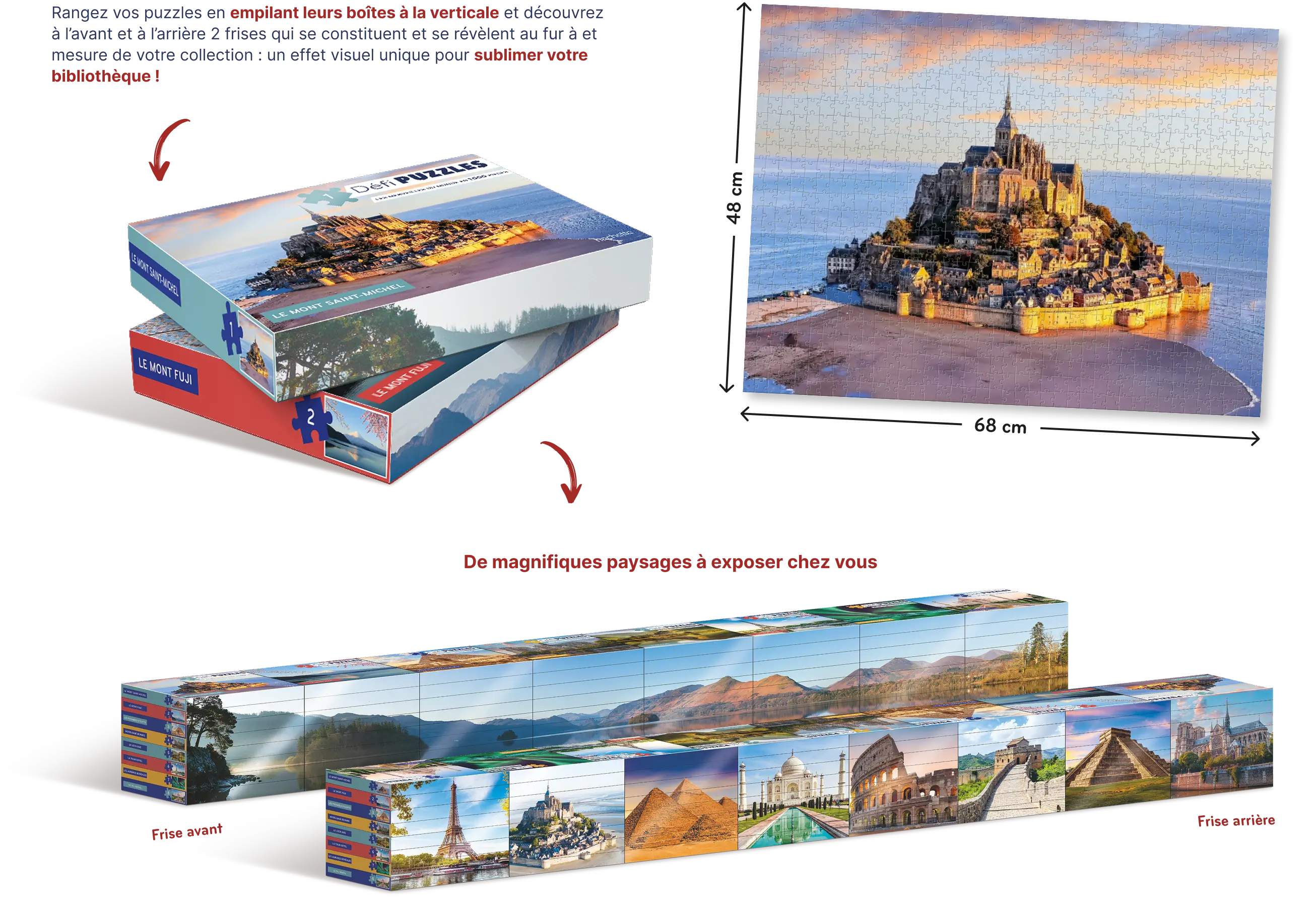 Empilez les boites et créez une frise